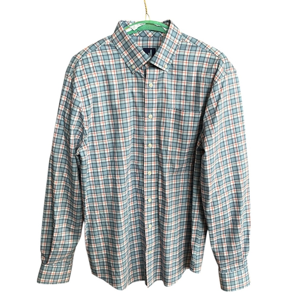 Johnnie-O Shirt Mens M Prep-Formance Long Sleeve Color Check Plaid Work City
